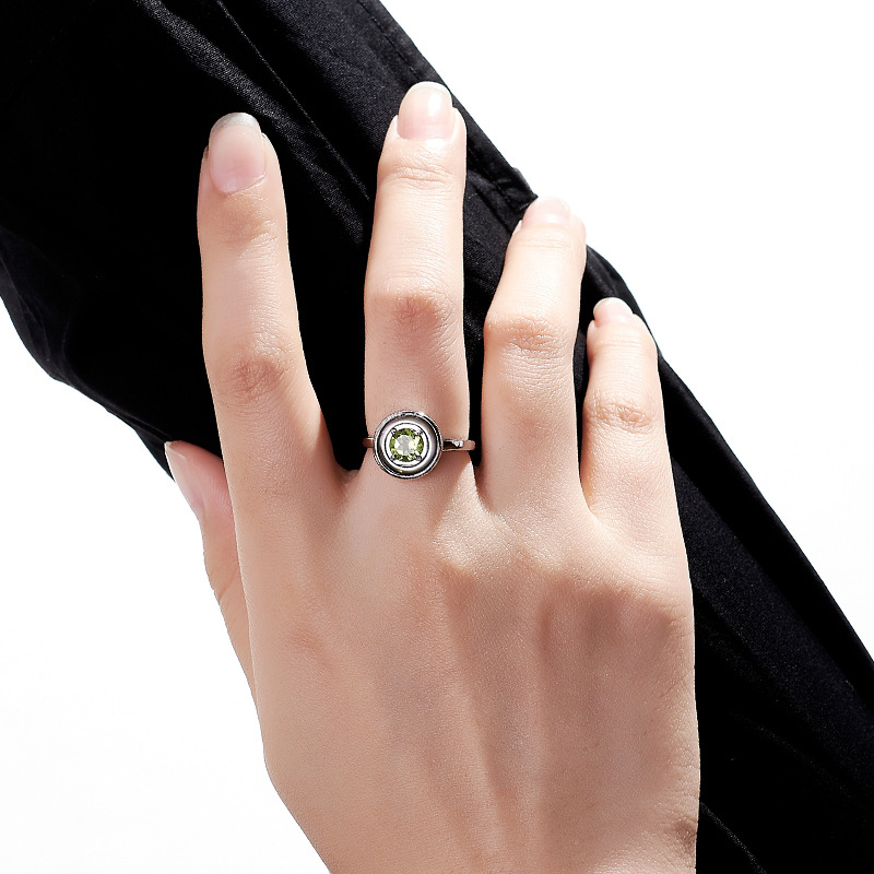 GEEZENCA 925 Sterling Silver P - Birthstone Ring Set 评论和价格