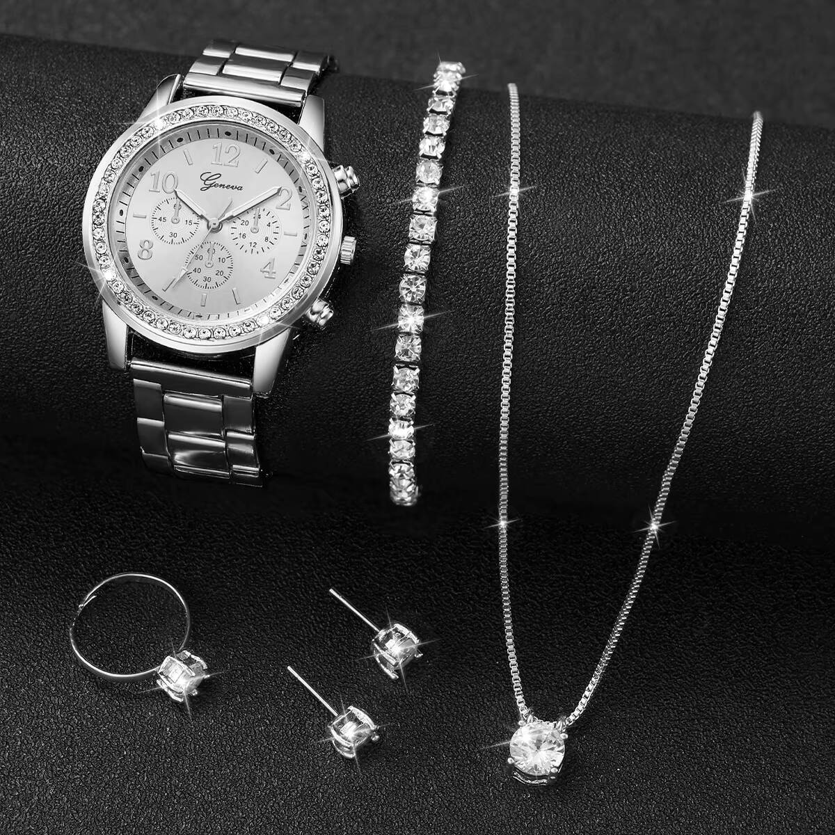 6PCS/Set Fashion Rhinestone Wo - Jewelry Watches Women 评论和价格