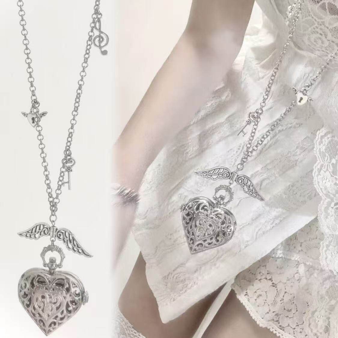 Y2K Hollow Heart Pocket Watch  - Vintage Jewelry Watches Women 评论和价格