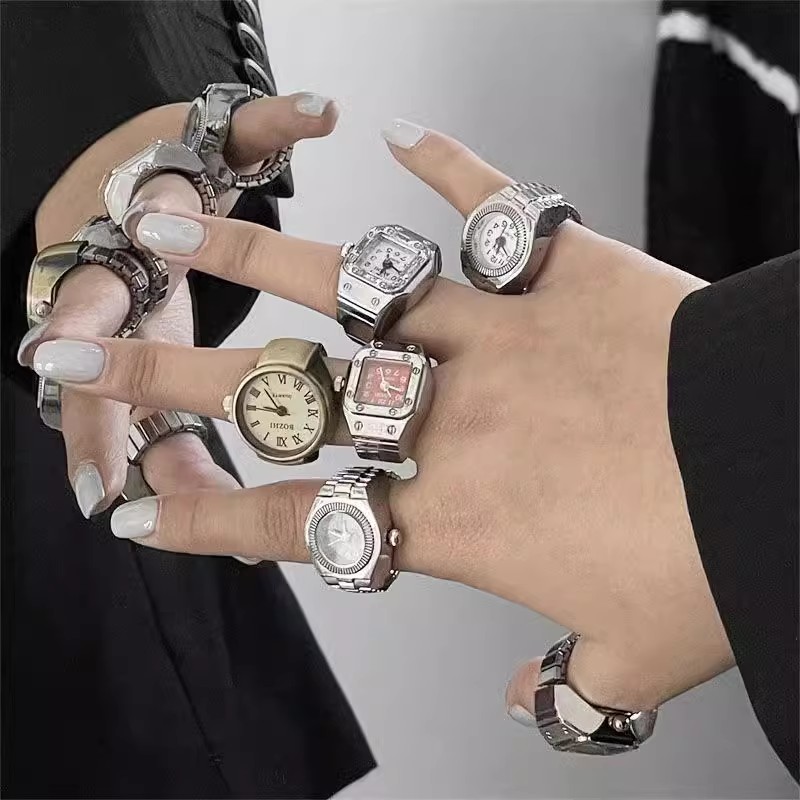 Vintage Sliver Mini Punk Watch - Vintage Jewelry Watches Women 评论和价格