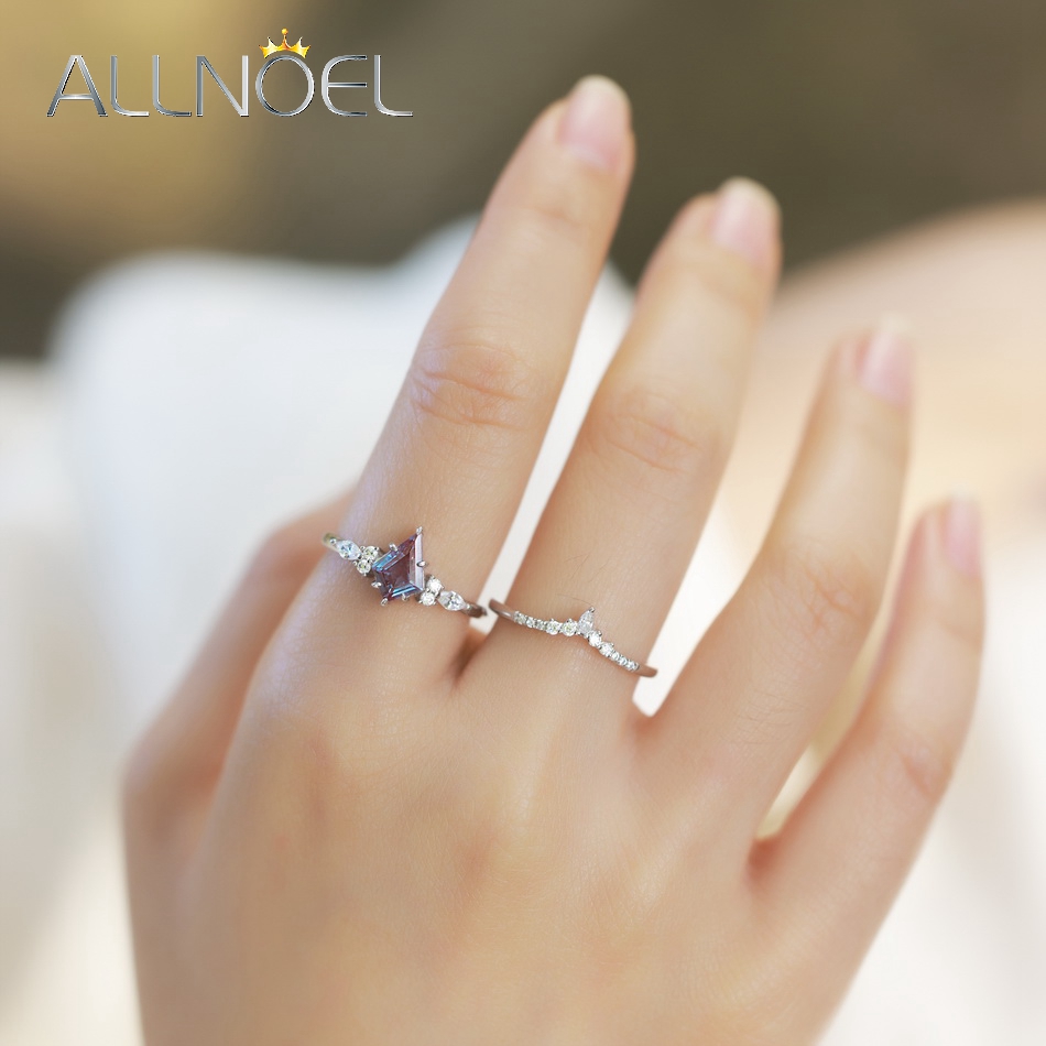 ALLNOEL Kite Cut 0.91ct Alexan - Birthstone Ring Set 评论和价格