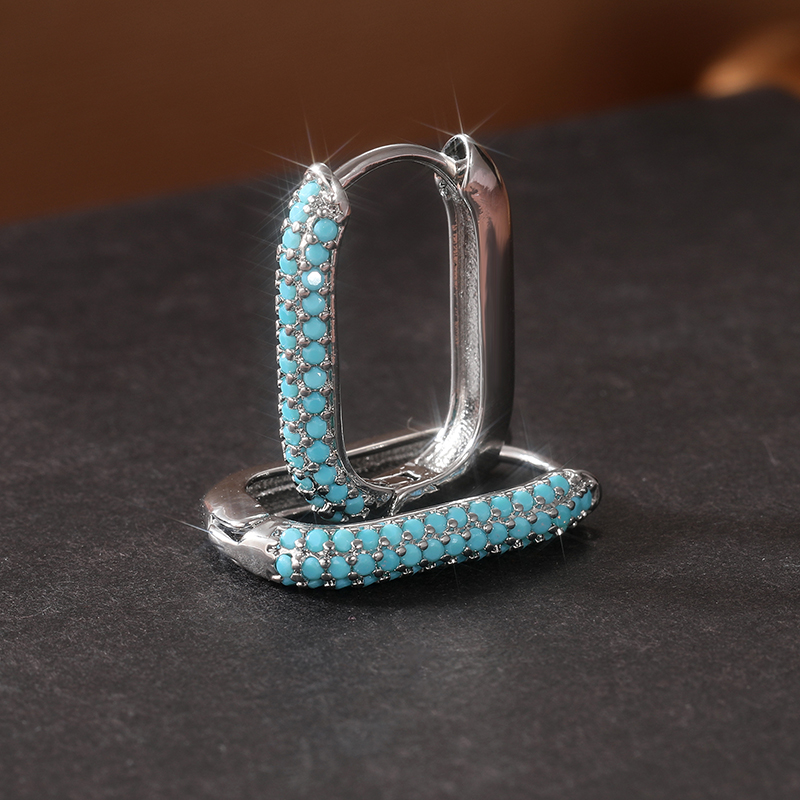 Exquisite Inlay Imitation Turq - Turquoise Stone Ring 评论和价格