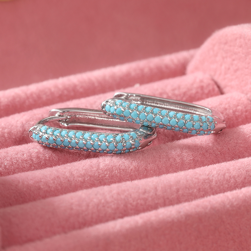 Exquisite Inlay Imitation Turq - Turquoise Stone Ring 评论和价格