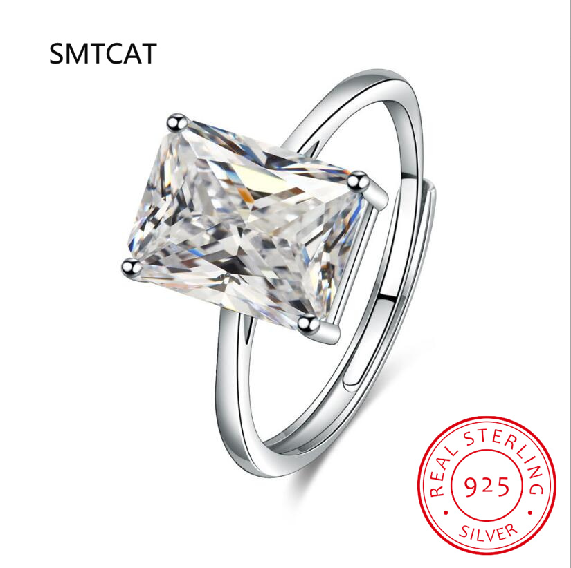 Emerald Cut Natural Citrine 92 - Birthstone Ring Set 评论和价格