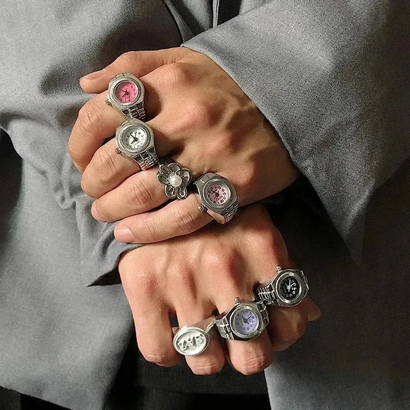 Vintage 80s Punk Watch Ring Y2 - Vintage Jewelry Watches Women 评论和价格