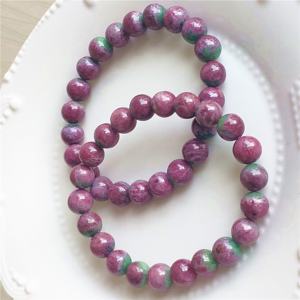 Natural Red Ruby Gemstone Brac - Gemstone Bracelet Healing 评论和价格