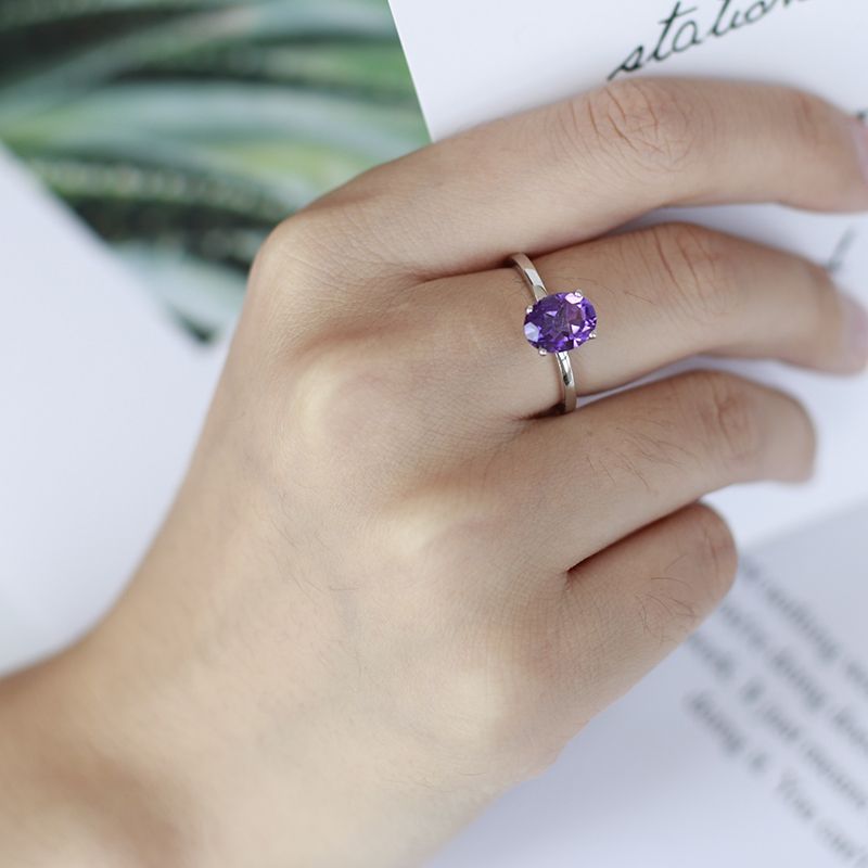 Gem's Ballet 2.79Ct Natural Am - Birthstone Ring Set 评论和价格