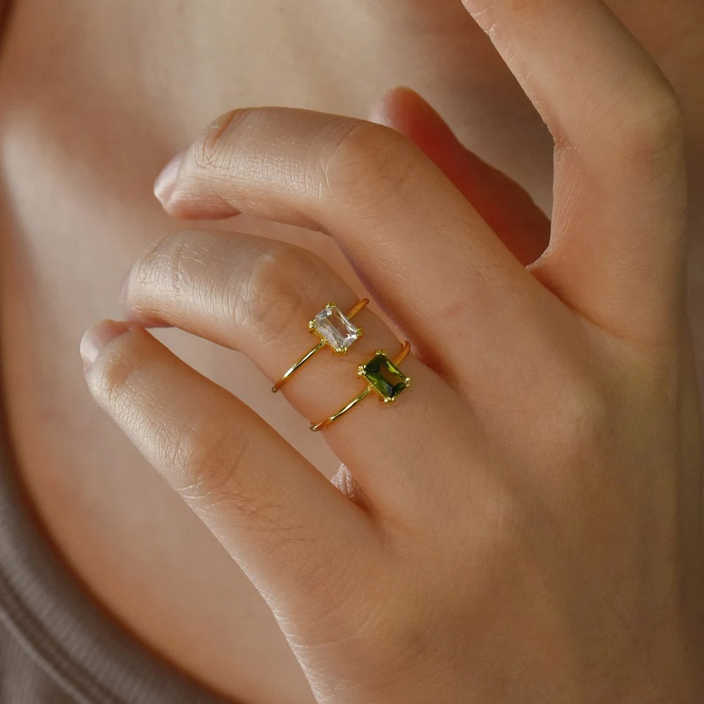 Zircon Birthstone Rings For Wo - Birthstone Ring Set 评论和价格