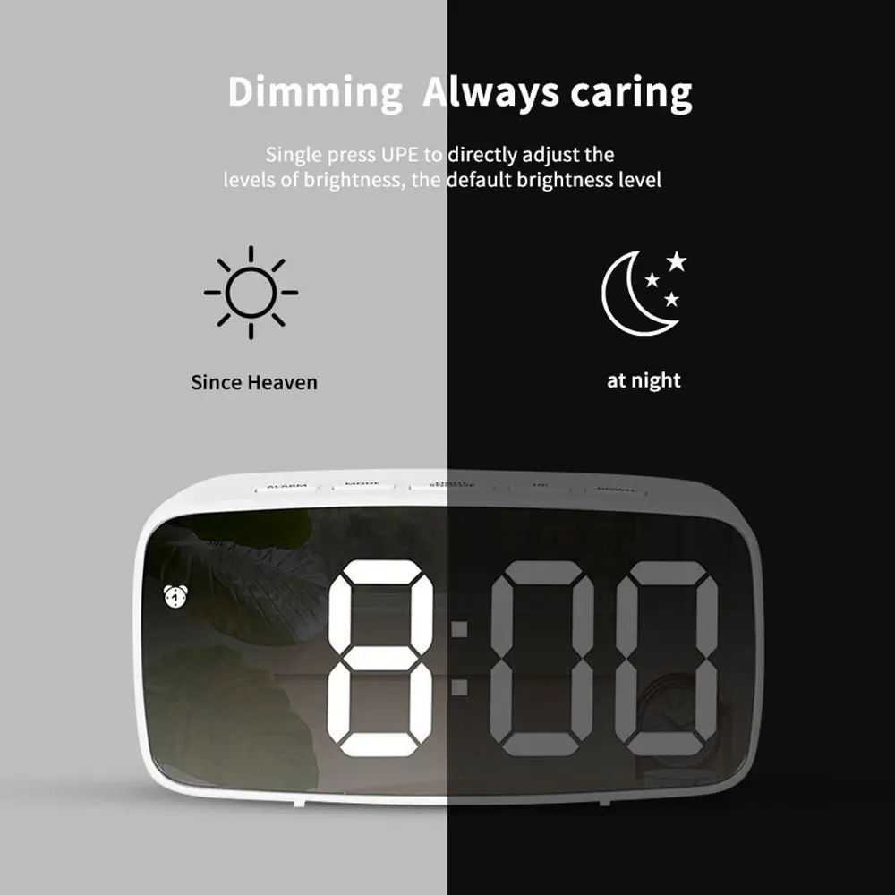 Acrylic Mirror Alarm Clock Ele - Moments Watches & Jewelry Burlington 评论和价格