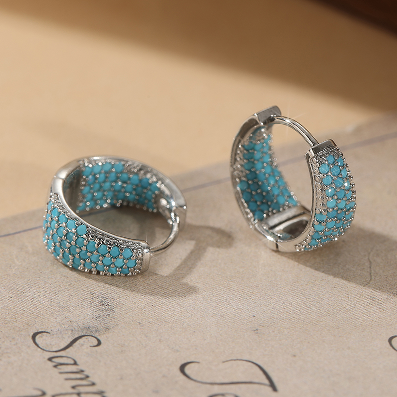 Fashion Full Blue Turquoise Pa - Turquoise Stone Ring 评论和价格