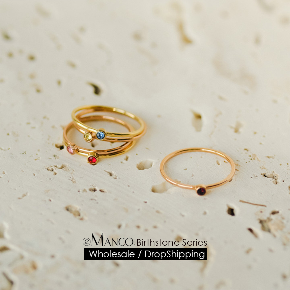 EMANCO 12 Color Birthstone Rin - Birthstone Ring Set 评论和价格