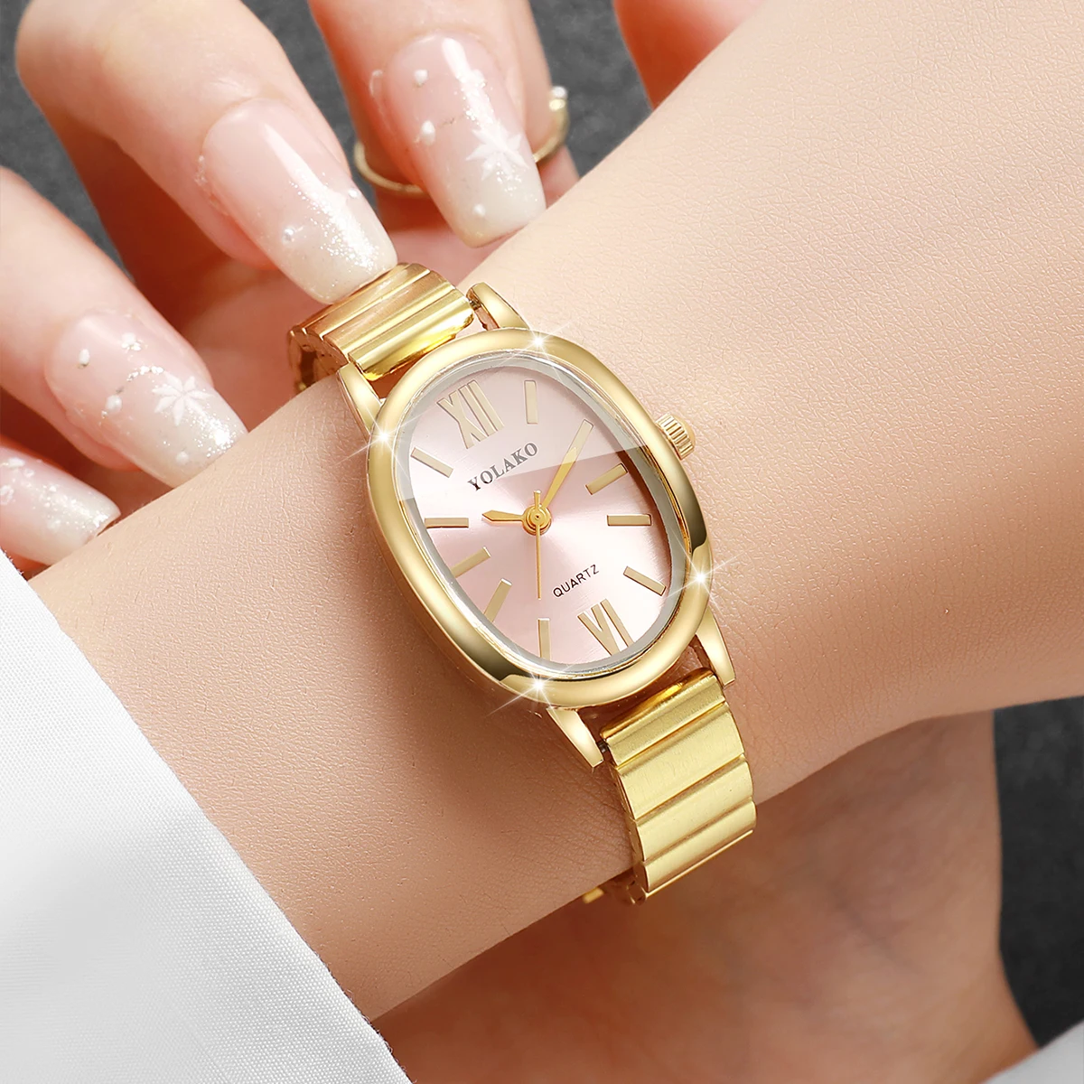 Elegant Pink Dial Women Watch  - Jewelry Watches Women 评论和价格