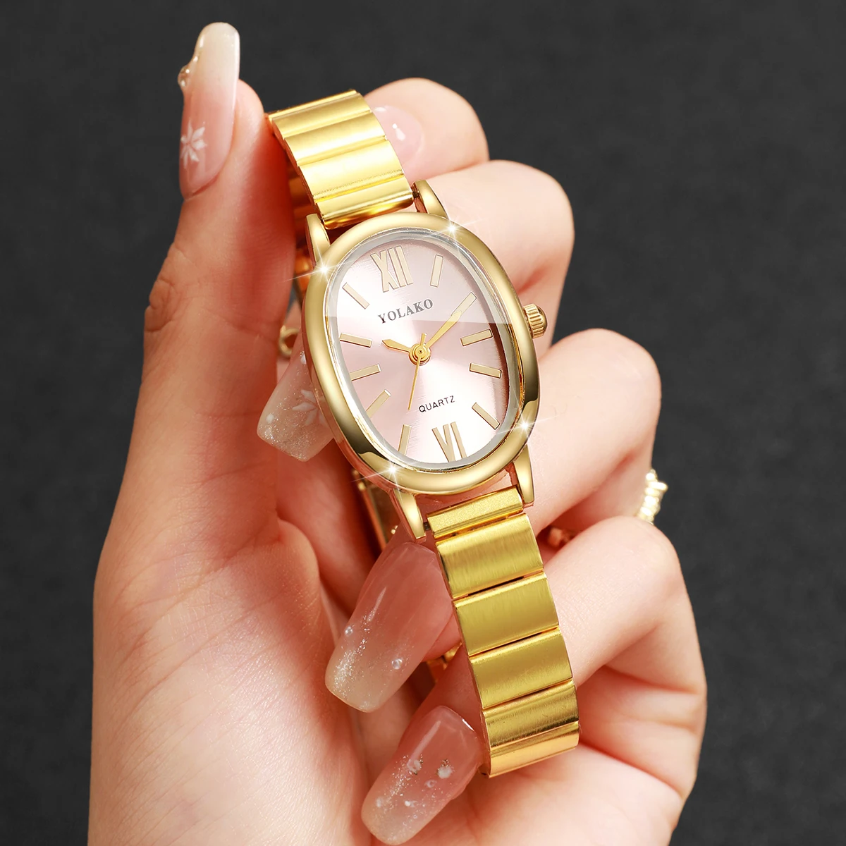 Elegant Pink Dial Women Watch  - Jewelry Watches Women 评论和价格