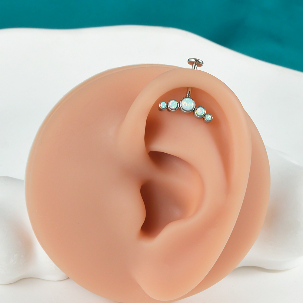 1PC Surgical Steel CZ Gem Opal - Opal Earrings Dangle 评论和价格